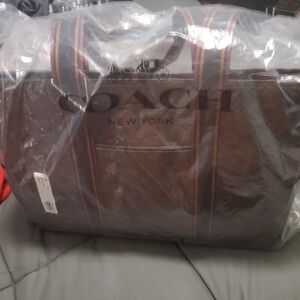 Coach Brown Tote with Tan Straps